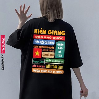 Áo thun local brand WOSHEE áo phông rộng 64 tỉnh thành áo thun unisex tỉnh KIÊN GIANG áo phông oversize TT090