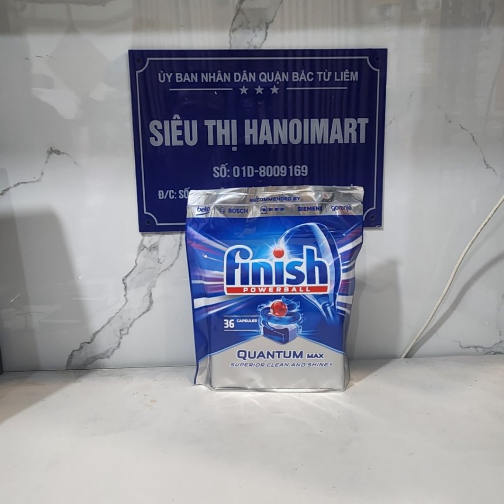 Combo 2 túi viên rửa bát finish quantum max 36 viên (36x2=72 viên) dùng cho máy rửa bát