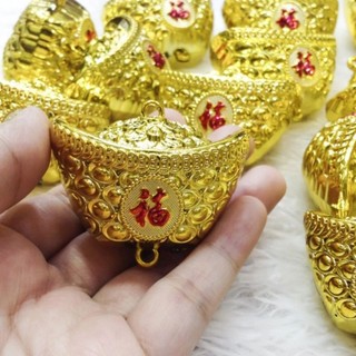 Thỏi vàng trang trí cây kim tiền, cây mai, đào, trang trí tháp tỏi, bánh tài lộc