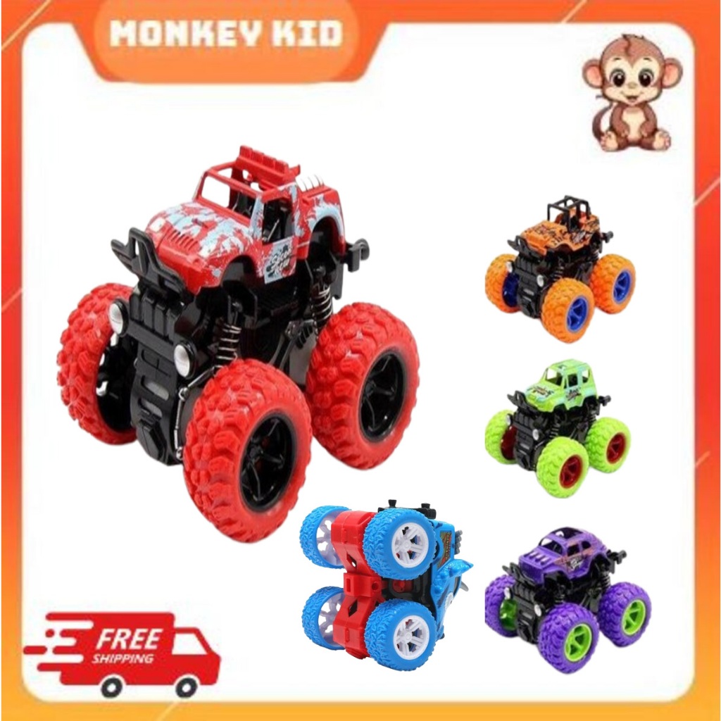 Ô Tô Đồ Chơi Địa Hình Chạy Đà GenKids - Xe Địa Hình Nhào Lộn Nhiều Màu Sắc Cho Bé Trai, Bé Gái
