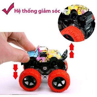 Ô Tô Đồ Chơi Địa Hình Chạy Đà GenKids - Xe Địa Hình Nhào Lộn Nhiều Màu Sắc Cho Bé Trai, Bé Gái