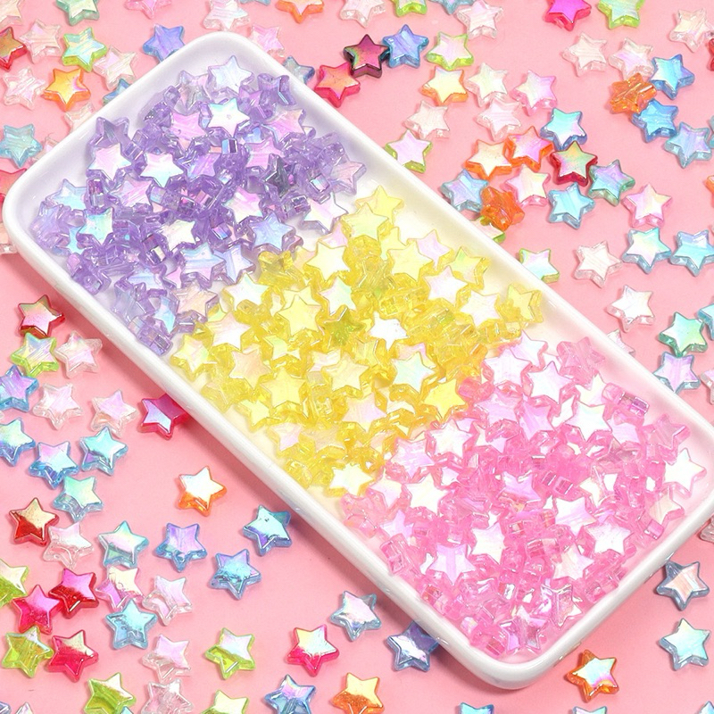 Hạt ngôi sao màu kẹo ngọt transparent dùng làm trang sức phụ kiện thủ công Handmade - DIY