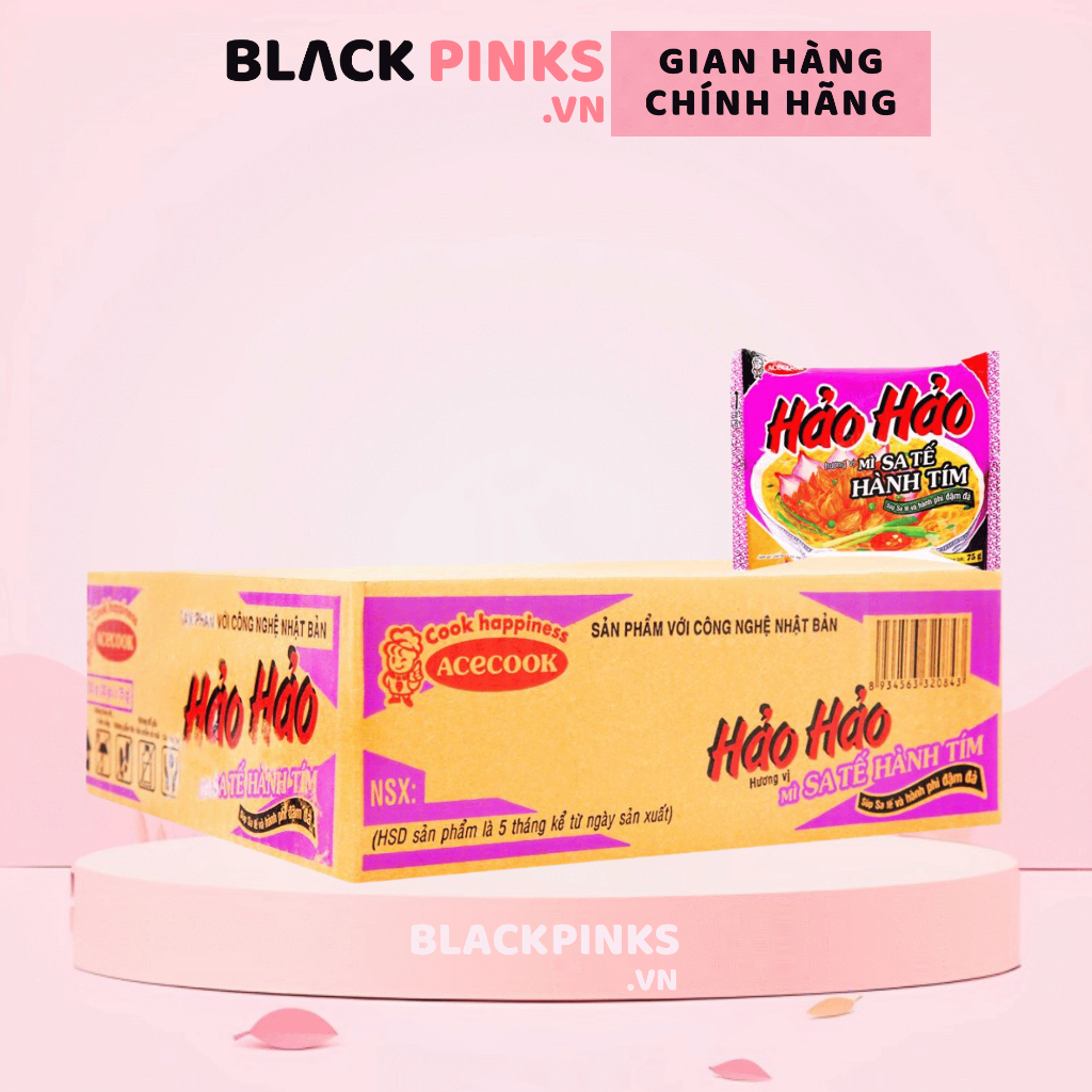 Xóa - (Thùng 30 gói) Mì Hảo Hảo sa tế hành tím gói 75g