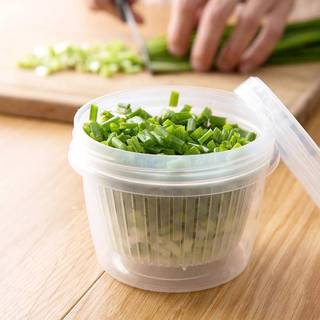 Hộp Nhựa Mini Đựng Hành, Tỏi, Ớt 2 Lớp Có Rãnh Thoát Nước - Hộp Đựng Gia Vị Có Rãnh Thoát Nước