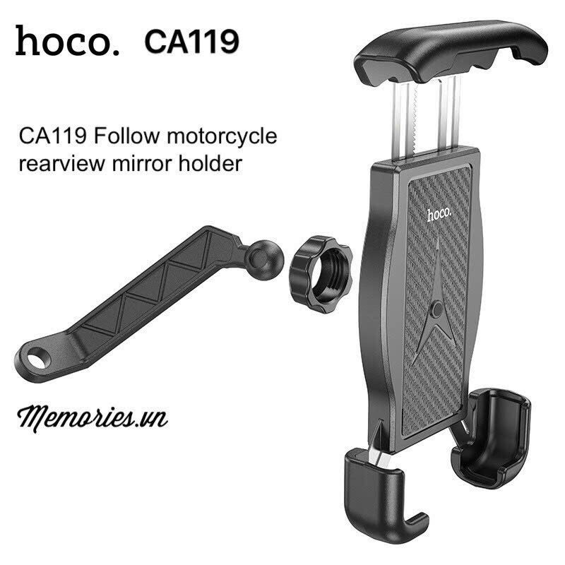 Giá đỡ điện thoại Hoco CA119 gắn chân gương xe máy