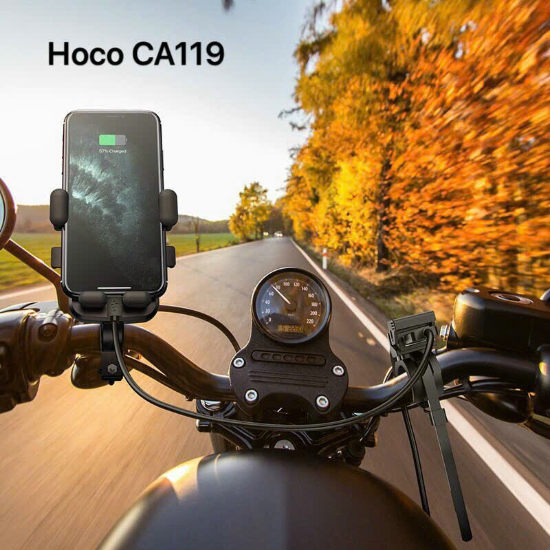 Giá đỡ điện thoại Hoco CA119 gắn chân gương xe máy