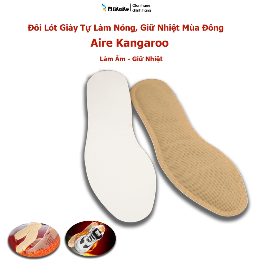 MiKaKo LÓT GIÀY KANGAROO TỰ LÀM NÓNG, SƯỞI ẤM BÀN CHÂN MÙA ĐÔNG GIÁ RÉT