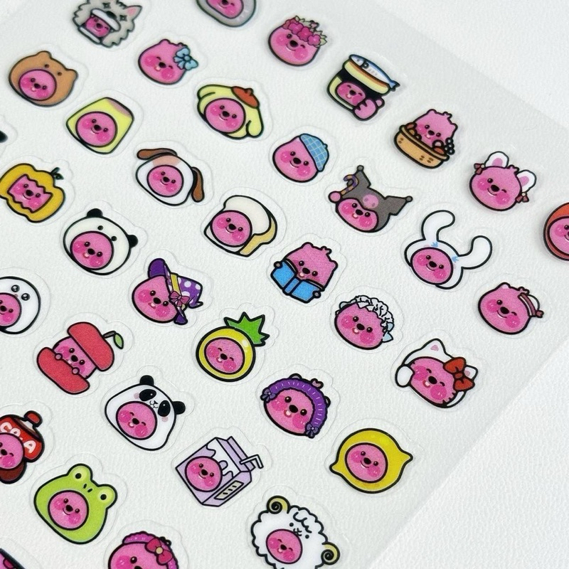 Sticker PVC LOOPY 1 Tấm Cute Trang Trí Sổ Tay, Bullet Journal