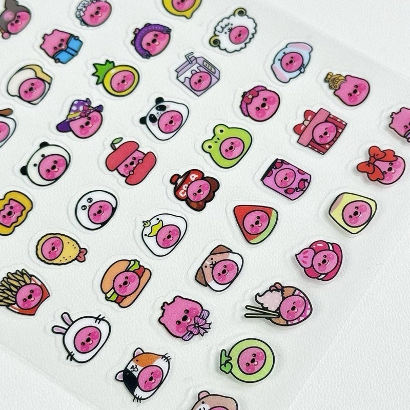 Sticker PVC LOOPY 1 Tấm Cute Trang Trí Sổ Tay, Bullet Journal