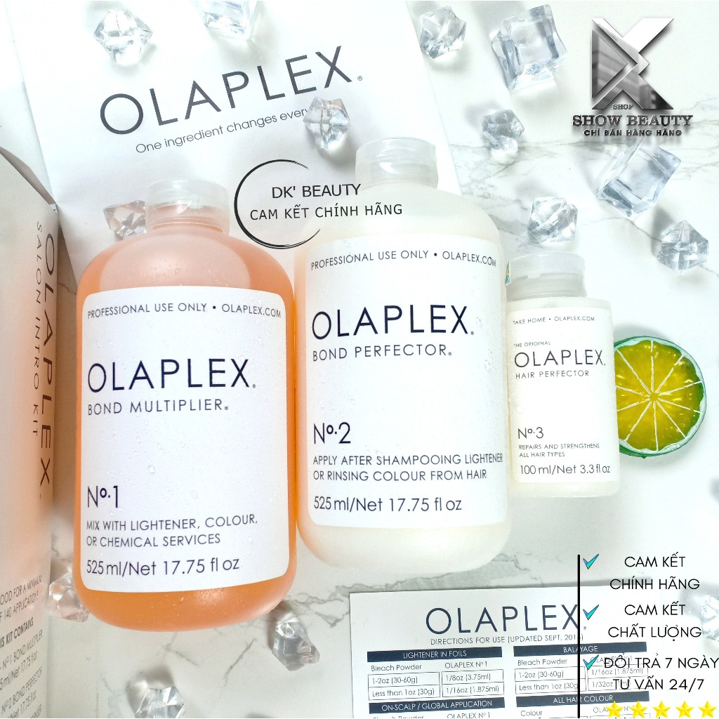 Olaplex Phục Hồi Tóc Yếu Hư Tổn No1 No2 No3