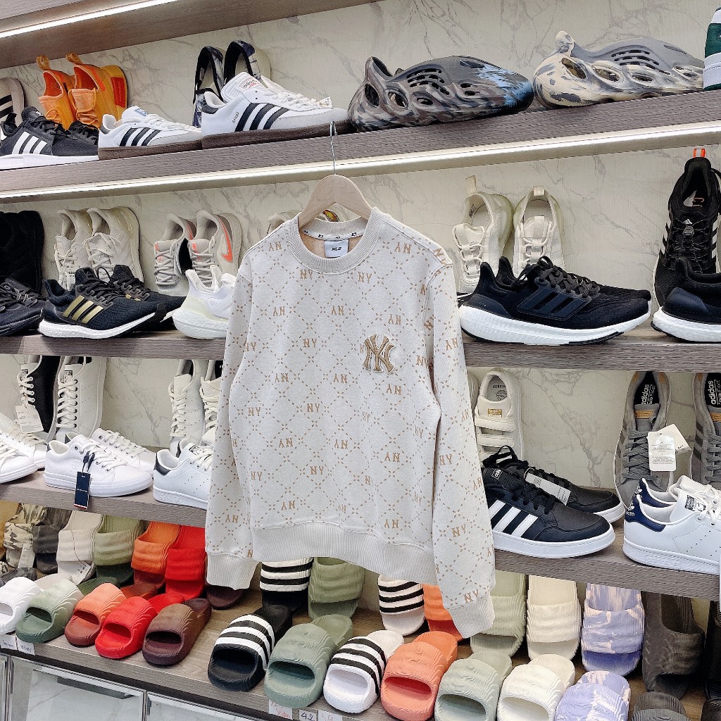 Áo Sweater Mlb Dia Monogram New York "Beigie" - Code: 3AMTM0134-50CRD