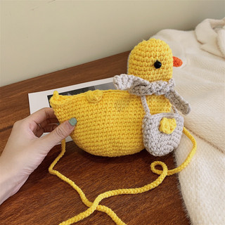 Túi đeo chéo Con vịt bằng len Handmade siêu dễ thương
