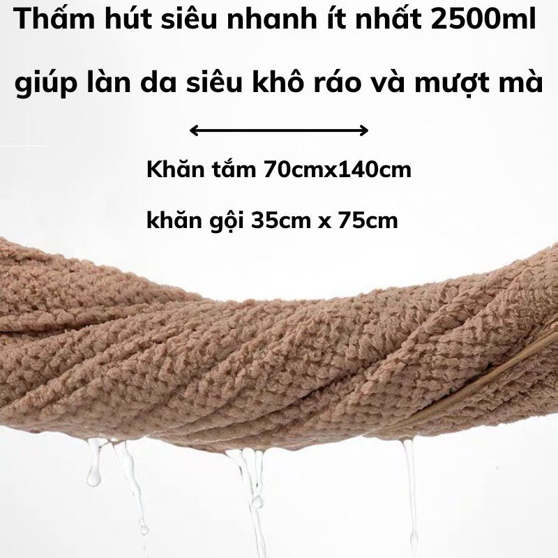 Khăn Tắm Cao Cấp Nami Kích Thước 70X140cm Siêu Mềm Nhẹ Thấm Hút