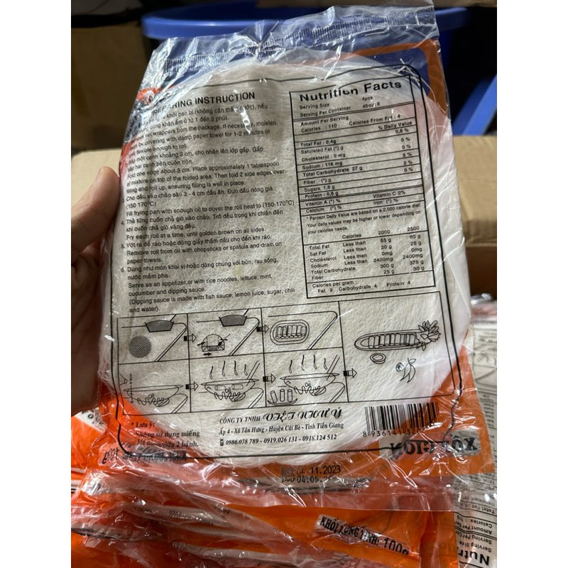 Bánh tráng rế cuốn chả giò - Bánh đa nem rế đủ lá gói 100g