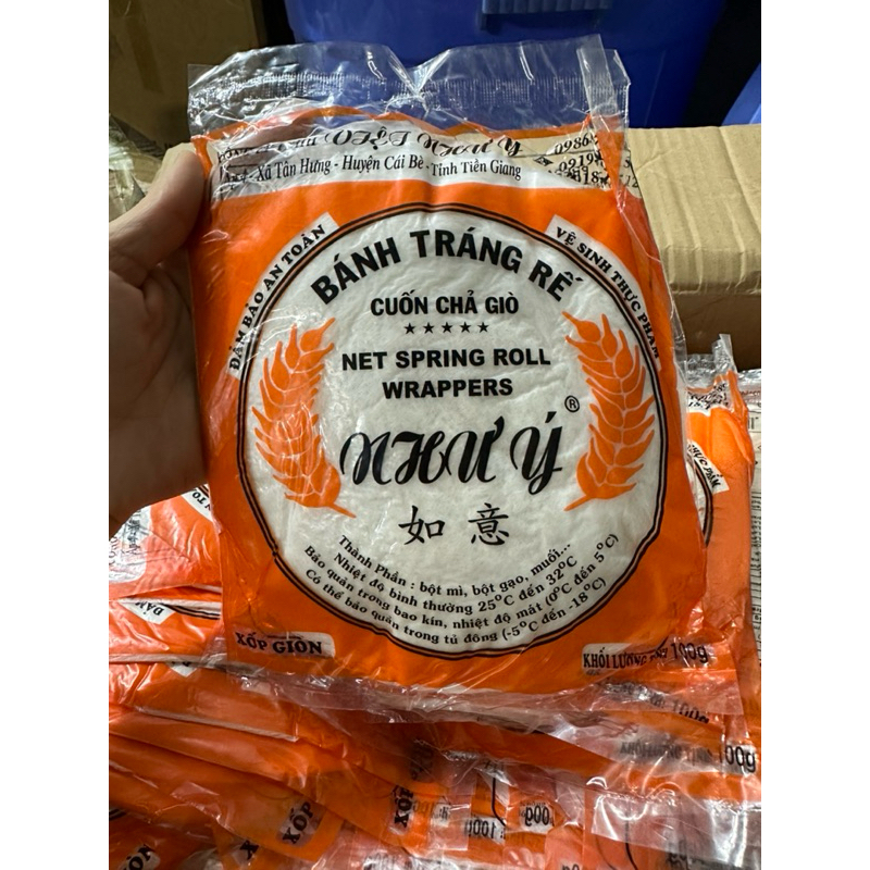 Bánh tráng rế cuốn chả giò - Bánh đa nem rế đủ lá gói 100g