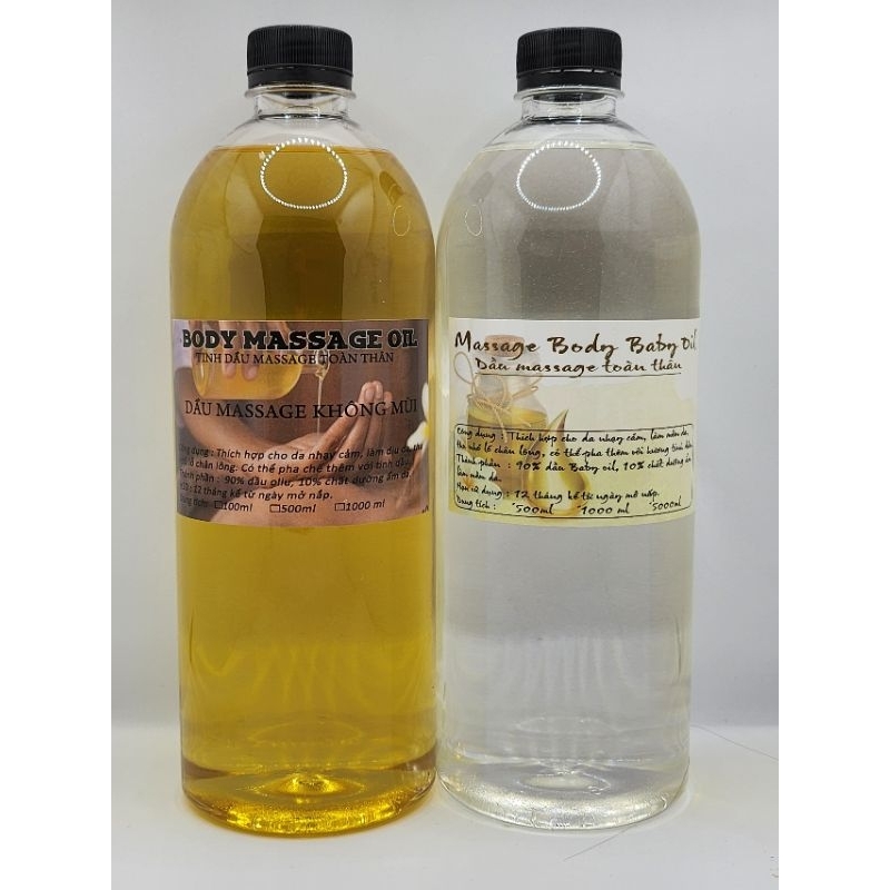 DẦU MASSSGE BODY KHÔNG MÙI TRONG SUỐT 1000 ML