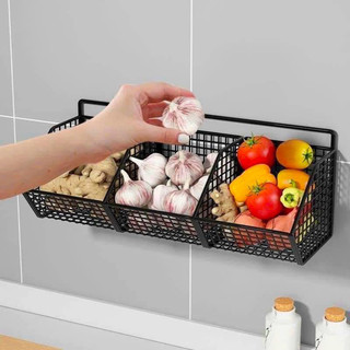 Kệ sắt lưới 3 ngăn dán tường đa năng