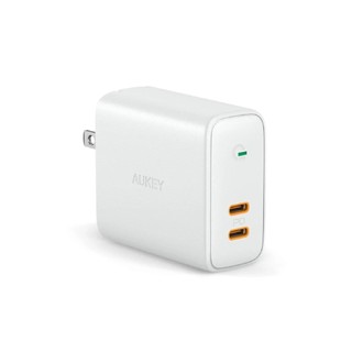 Củ sạc nhanh 36w sạc aukey pa-d2 , 2 cổng usb-c- chân dẹt gập sạc nhanh