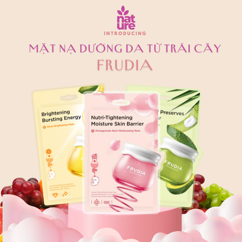 Mặt nạ dưỡng da tinh chất trái cây Frudia Green Grape Pore Control Mask cung cấp dưỡng chất và độ ẩm cho da khỏe mạnh