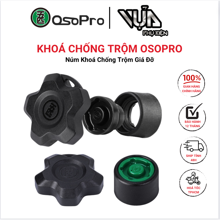 KHÓA CHỐNG TRỘM GIÁ ĐỠ OSOPRO Núm khoá chống trộm Giá đỡ Giúp ngăn chặn việc Giá đỡ bị đánh cắp