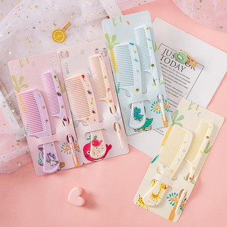 Set 2 lược chải tóc họa tiết dễ thương