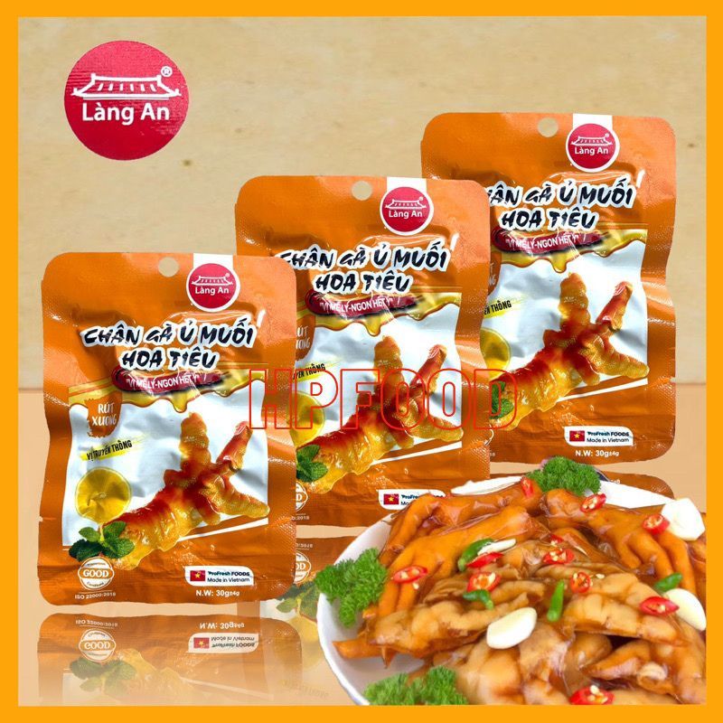 Combo 10 cái chân gà rút xương ủ muối Hoa Tiêu Làng An-Đồ ăn vặt chân gà ủ vị cay hoa tiêu tứ xuyên tương thơm ăn liền