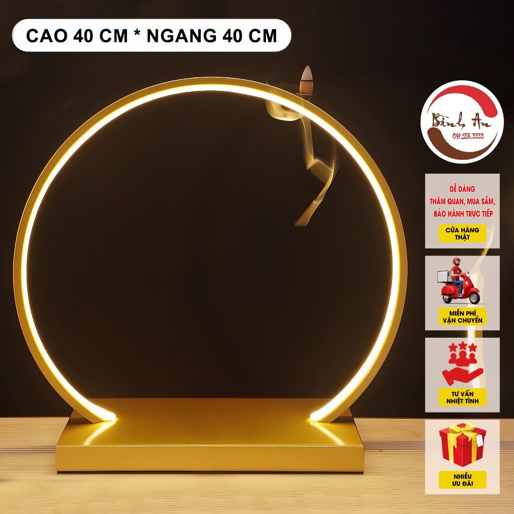 Kệ đèn led trang trí tượng, trang trí mèo thần tài 2 size 30cm-40cm
