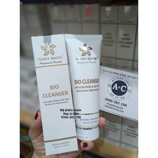 Sữa rửa mặt Peony White ❤SRM da dầu mụn Peony White Bio Cleanser hàng Thật Chính hãng 125ml