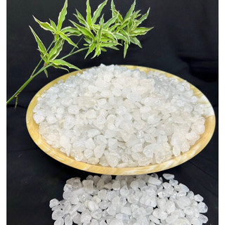1kg “ đá vụn thach anh trắng đã mài bóng hàng thiên nhiên
