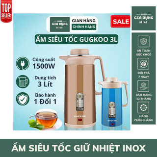 Ấm đun nước siêu tốc giữ nhiệt 3000ml kiêm phích nước - ấm đun nước lõi inox 304 cao cấp