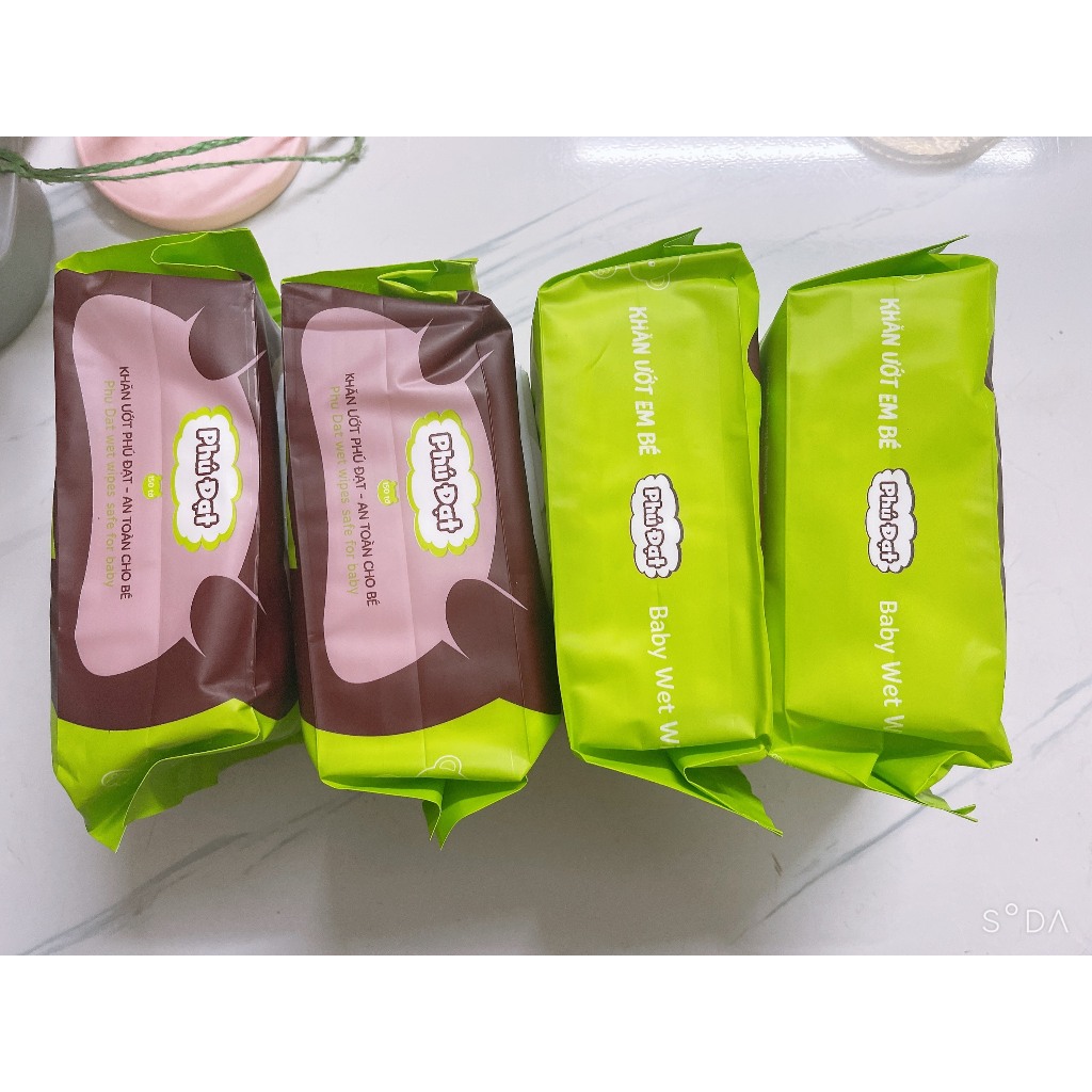 Khăn giấy ướt hình gấu dễ thương gói to, không mùi chính hãng phú đạt, an toàn sử dụng - Hie en Store