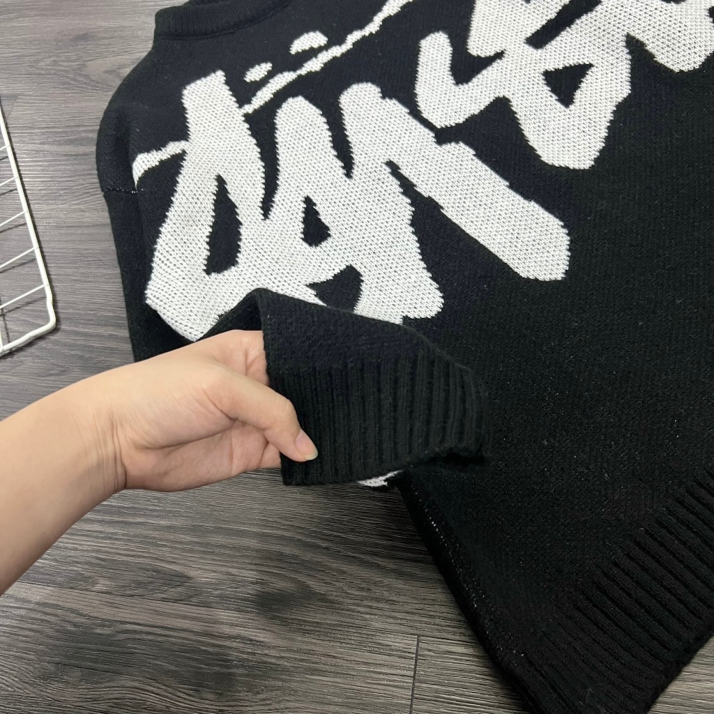 Áo Len Sweater Stussy Nam Nữ In Chữ Siêu Đẹp - Áo Len StusSSy Hàng Quảng Châu Chất Len Dày Hottrend 2024