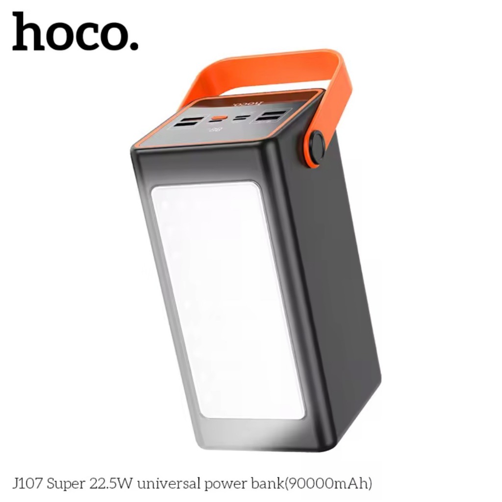 Pin Sạc Dự Phòng J107 Dung Lượng 90000mAh Sạc Nhanh 22.5w Tích Hơp 28 Bóng Đèn