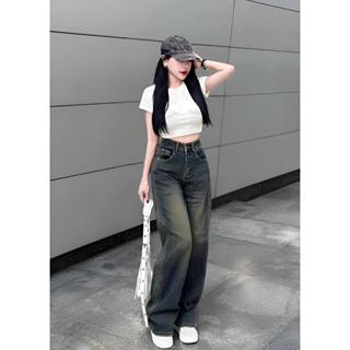 [Vải QC Cao Cấp] Quần Jean Ống Suông Nối Thân Lưng Cao