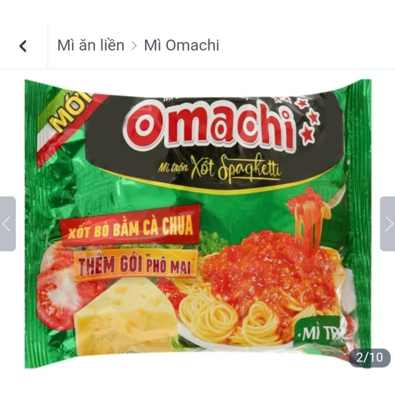 Mì trộn Omachi xốt Spaghetti gói 90g Thùng 30 gói