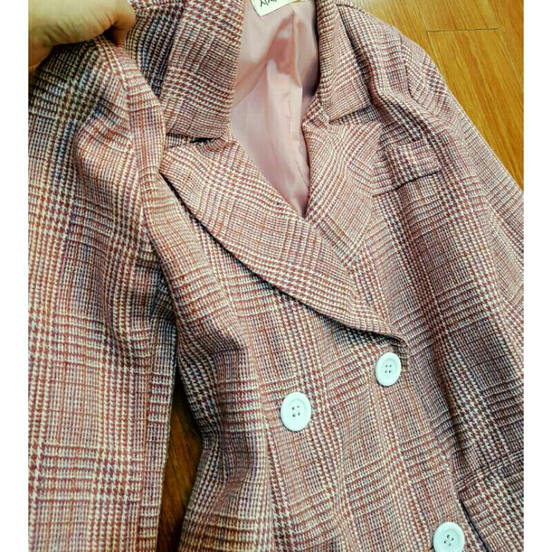 Áo vest blazer dạ tweed sz S