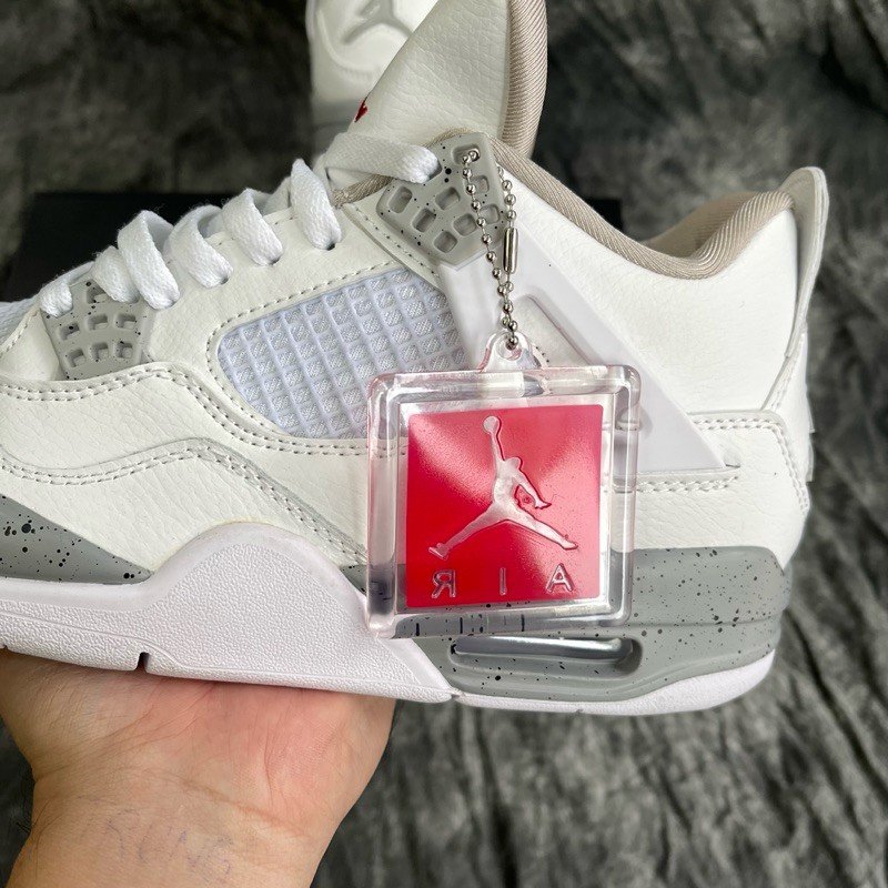 Giày Thể Thao Jordan 4 White Oreo Màu Trắng Xám