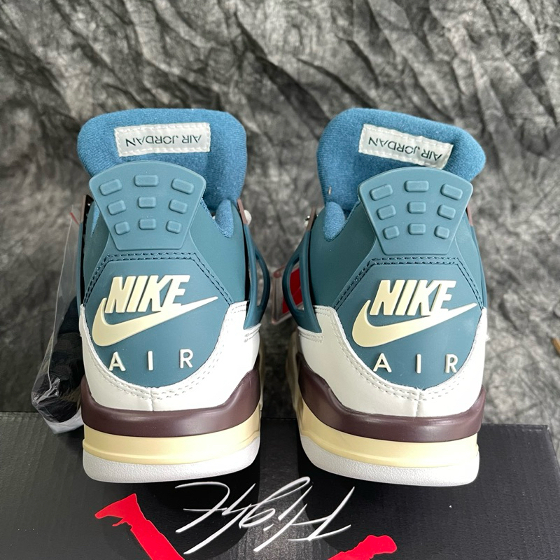 Giày Thể Thao Jordan 4 Snorlax Custom Màu Xanh Kem