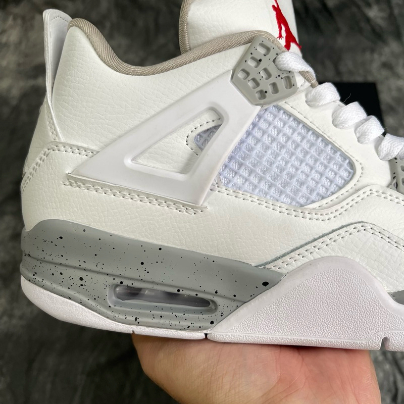 Giày Thể Thao Jordan 4 White Oreo Màu Trắng Xám