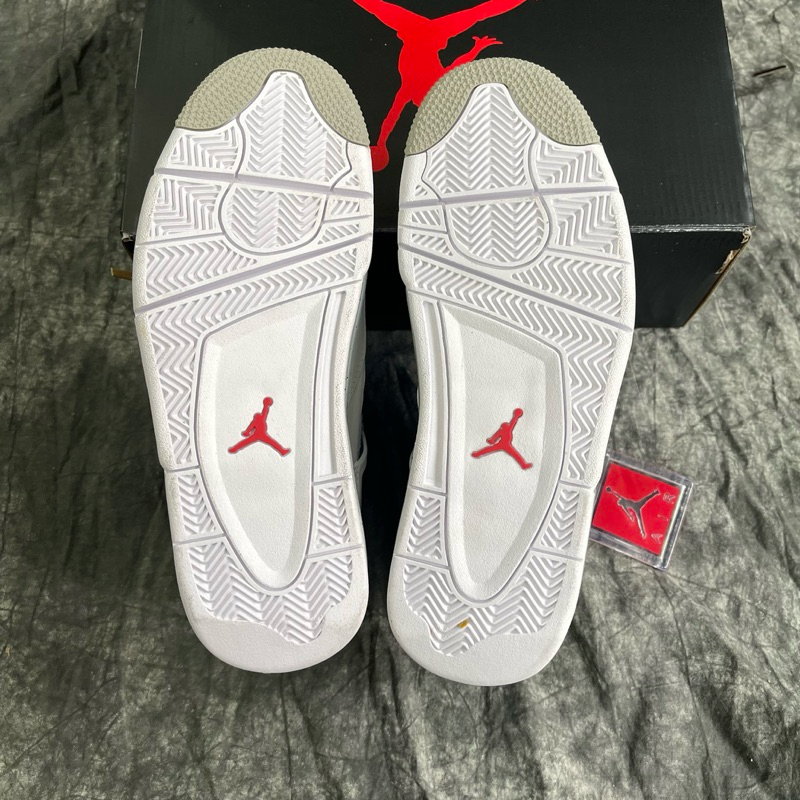 Giày Thể Thao Jordan 4 White Oreo Màu Trắng Xám