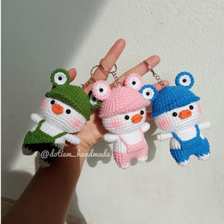 Móc Khoá Vịt Ếch Mặc Yếm Bằng Len - Đỗ Tiệm Handmade