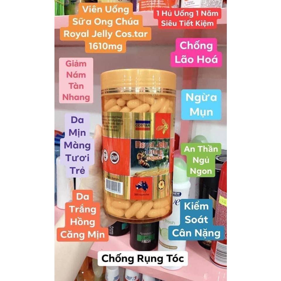 Sữa Ong Chúa Costar Royal Jelly 1610mg 365 viên hỗ trợ dưỡng ẩm, làm đẹp da SeeMe beauty