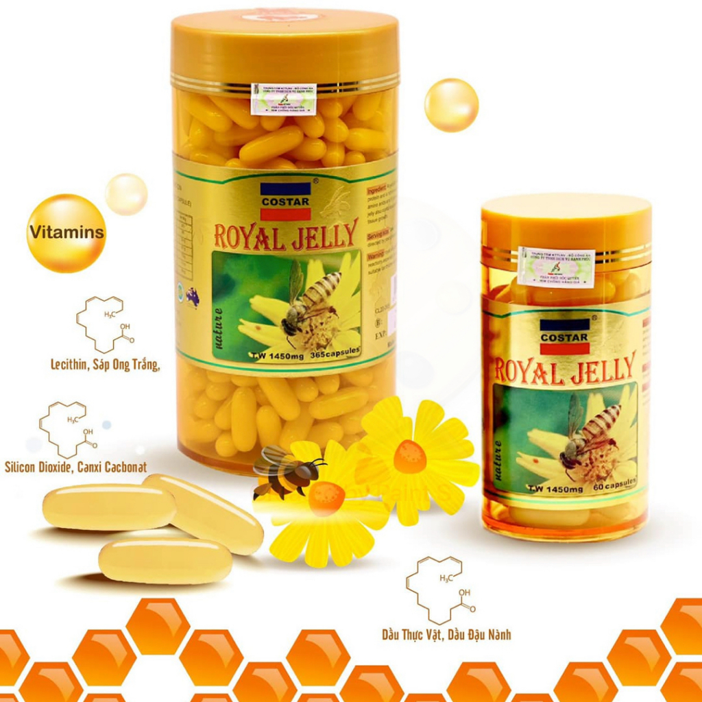 Sữa Ong Chúa Costar Royal Jelly 1610mg 365 viên hỗ trợ dưỡng ẩm, làm đẹp da SeeMe beauty