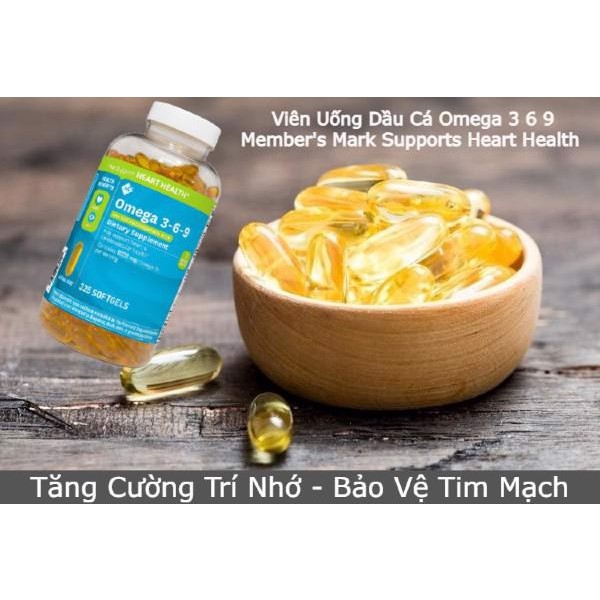 Omega 369, Viên Uống Dầu Cá Omega 3-6-9 Heart Health 325 viên của Mỹ SeeMe beauty