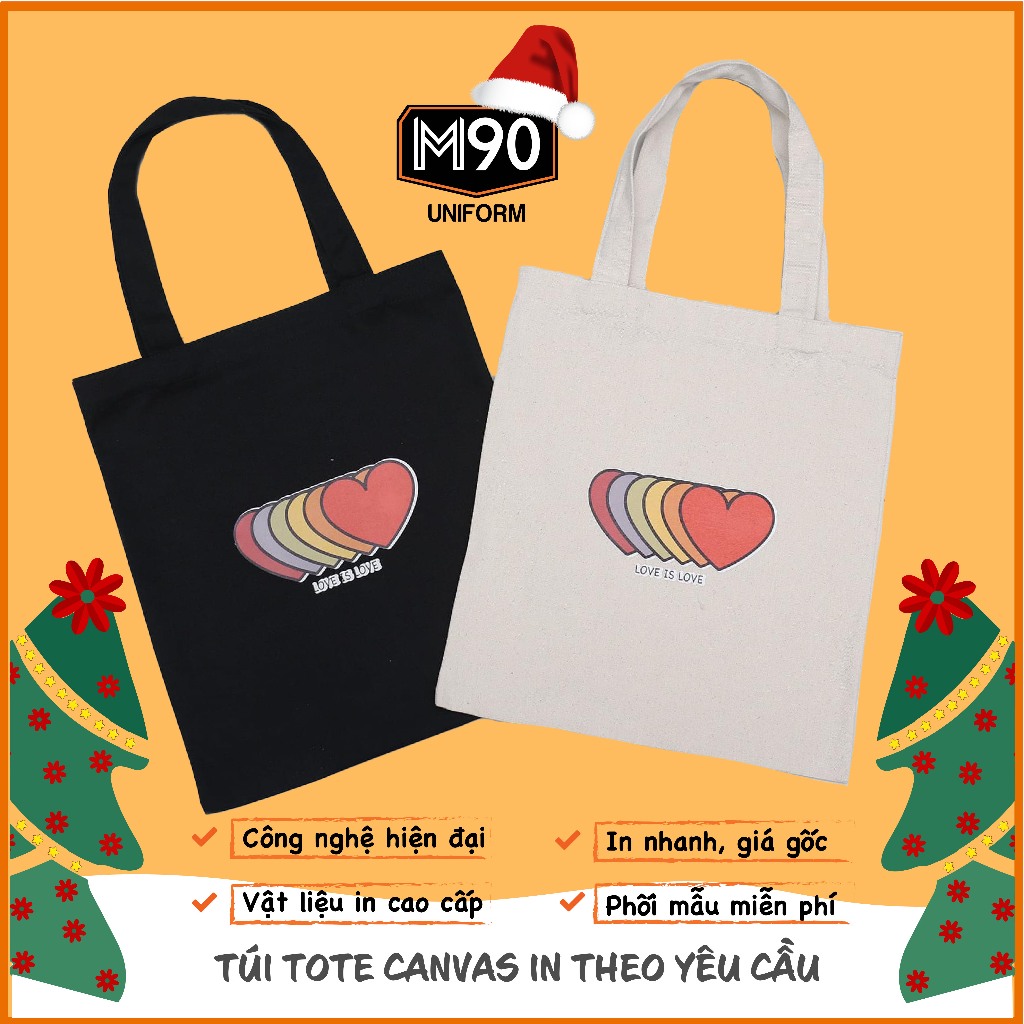 Túi Tote in theo yêu cầu in túi canvas