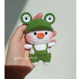 Móc khoá vịt ếch mặc yếm bằng len - đỗ tiệm handmade
