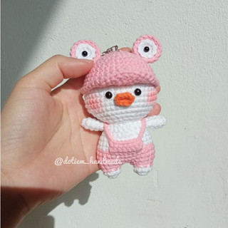 Móc Khoá Vịt Ếch Mặc Yếm Bằng Len - Đỗ Tiệm Handmade