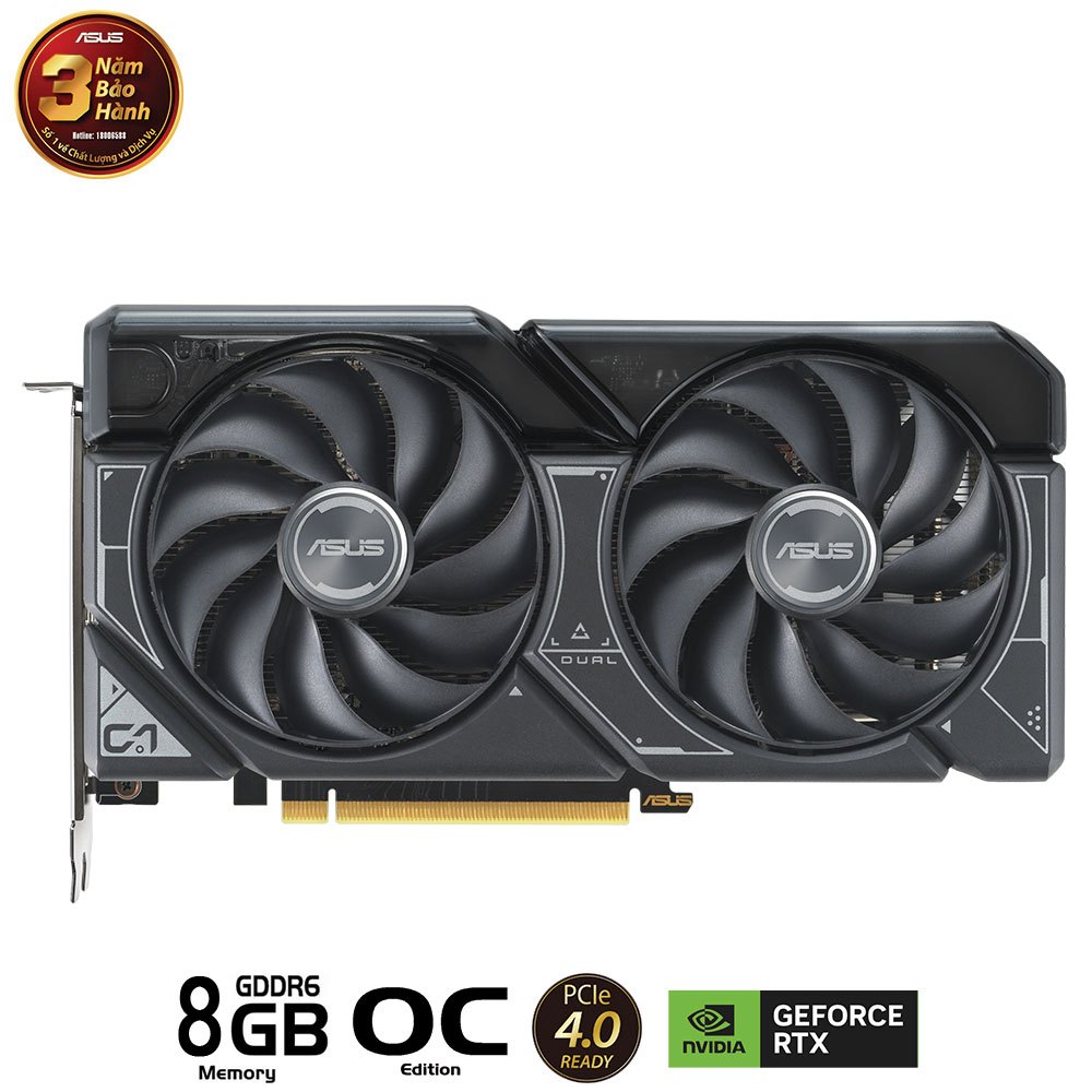 CARD MÀN HÌNH ASUS DUAL-RTX 4060 TI-O8G NEW 36TH