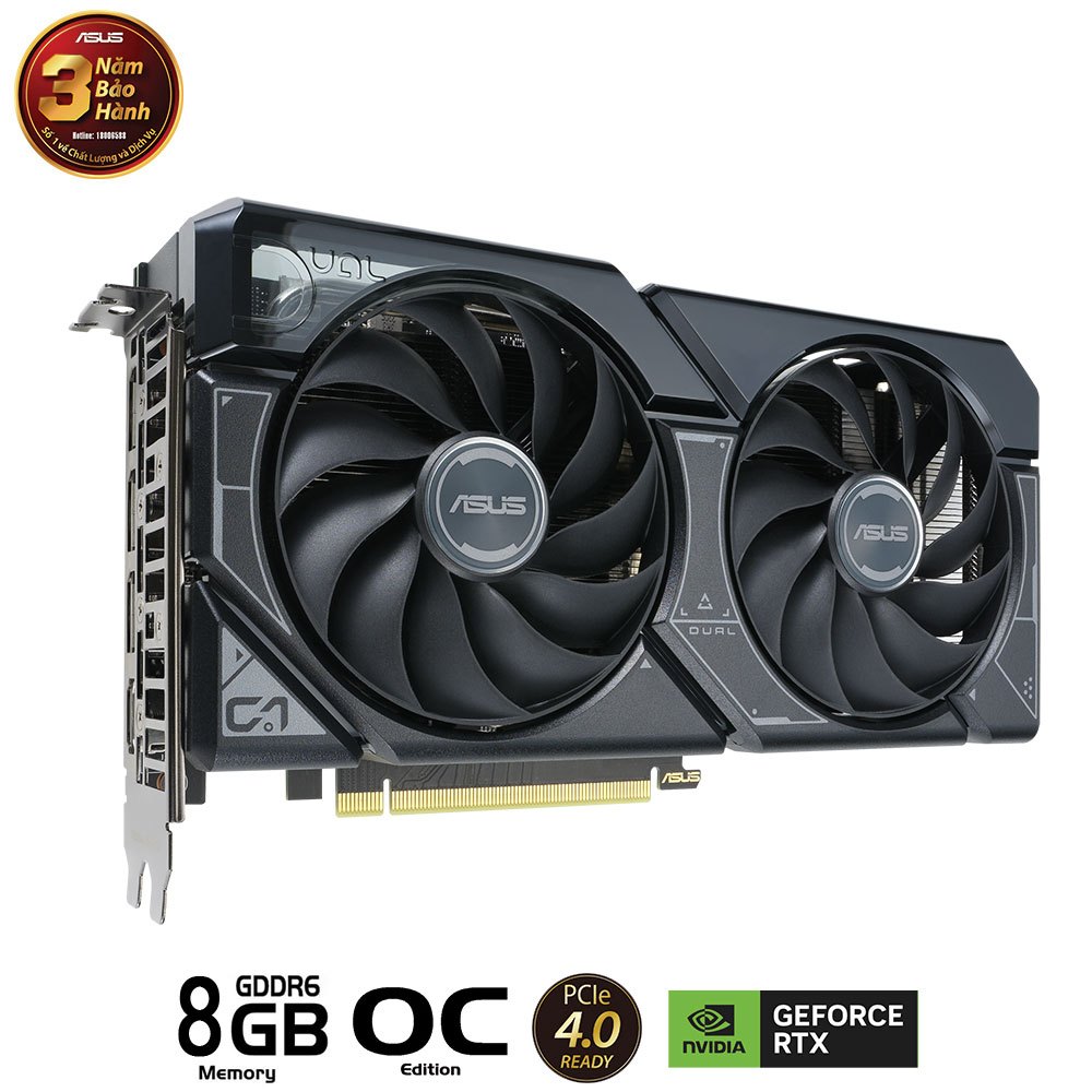 CARD MÀN HÌNH ASUS DUAL-RTX 4060 TI-O8G NEW 36TH
