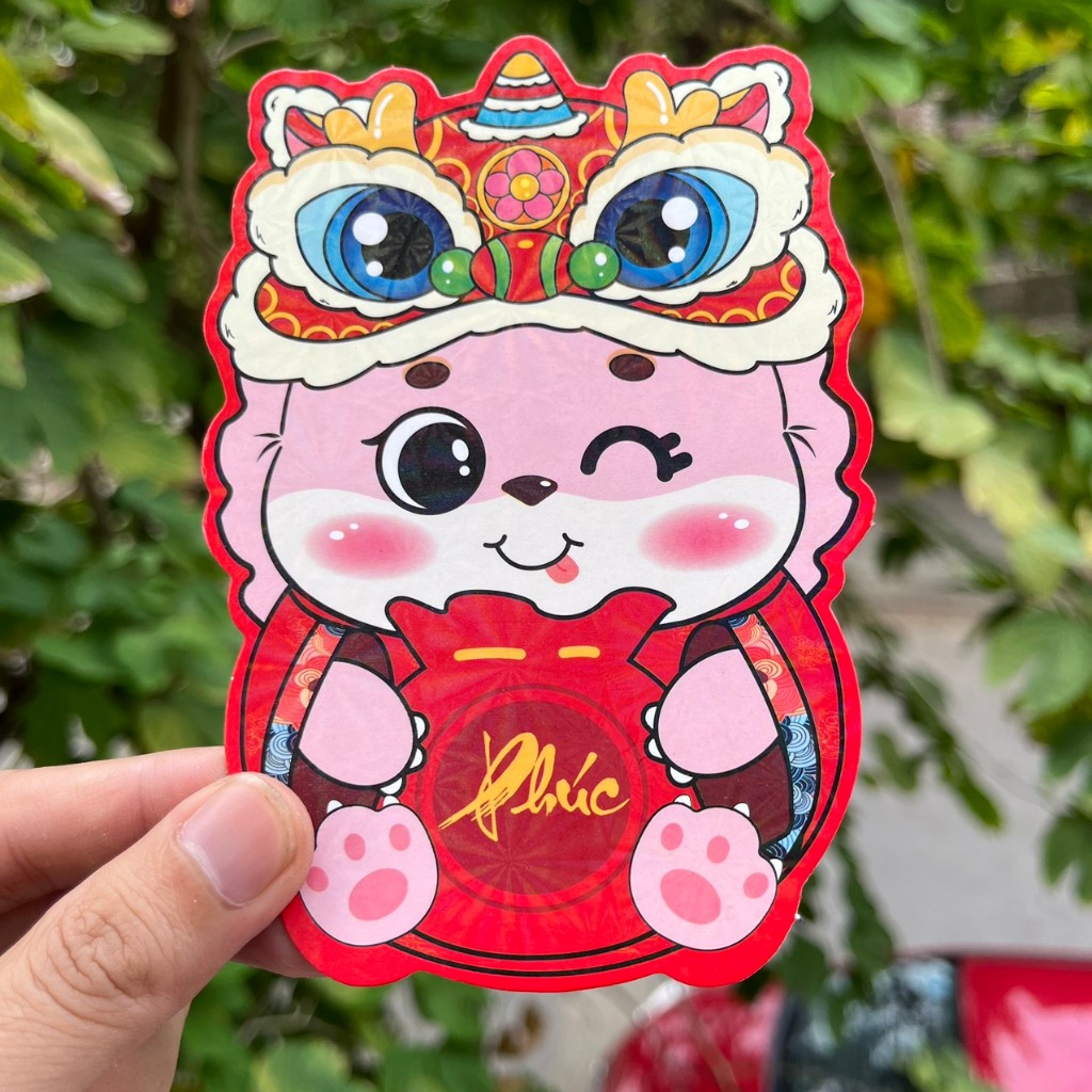 Set 50 bao lì xì chibi tết 2024, phong lixi chipi hình rồng dễ thương sỉ lẻ giá rẻ